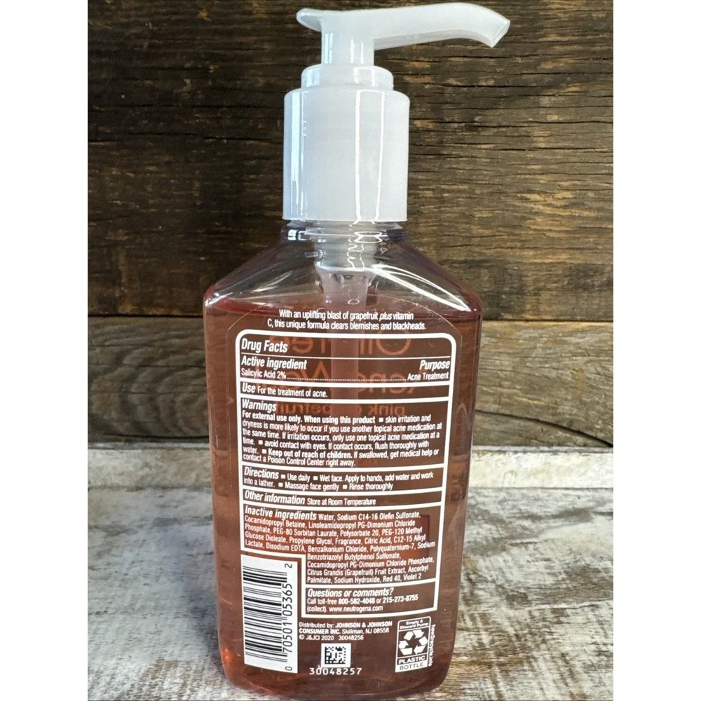 Neutrogena‎ Oil-Free Acne Wash Pink Grapefruit Cleanser 6oz | MSRP = $13